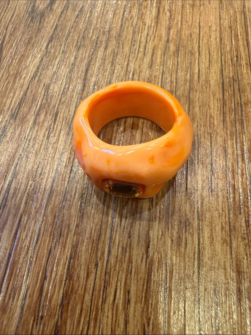 Urban Outfitters Chunky Orange Resin Ring